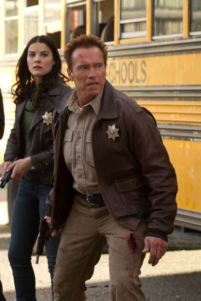 O Último Desafio: Jaimie Alexander,Schwarzenegger: juntos para enfrentar um traficante