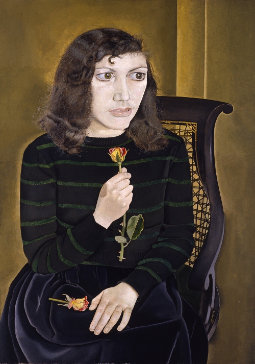 Jovem com Rosas, de Lucian Freud: no total, seis pinturas estão expostas no Masp
