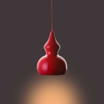 Luminária metal cabaça vermelha: de R$ 399,90 por R$ 250,00