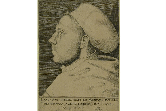 <em>Retrato de Martinho Lutero com hábito de frei agostiniano</em>, de Lucas Cranach