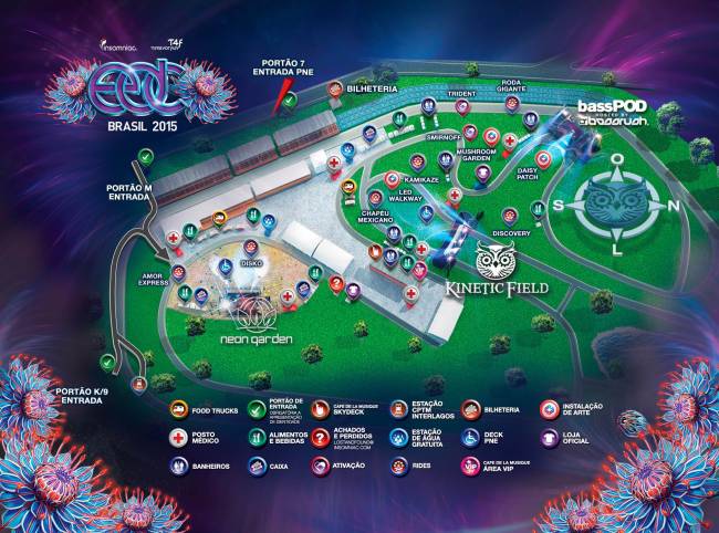 Mapa Eletric Daisy Festival