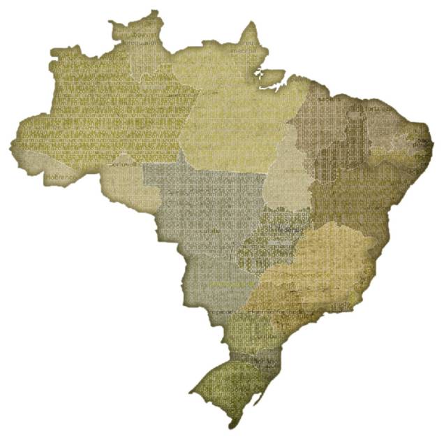 Adesivo decorativo mapa do Brasil