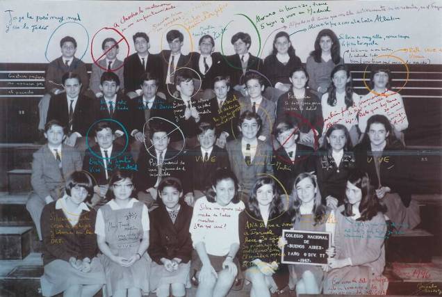 Intervenção de Brodsky em foto com colegas de escola: destinos diferentes