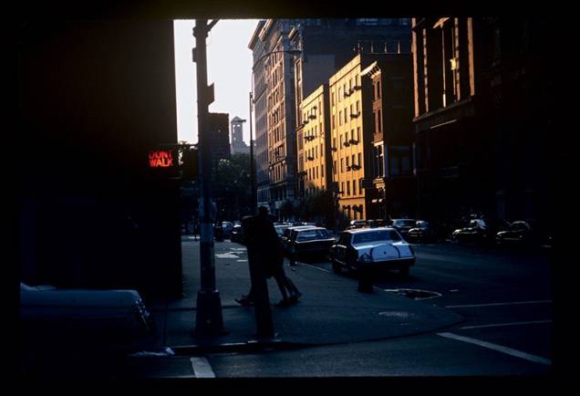 Foto colorida clicada em Nova York: registros dos anos 60