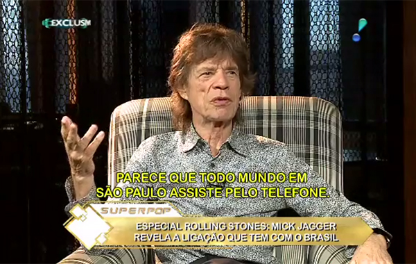 Mick Jagger alfineta público de São Paulo em entrevista a Luciana Gimenez
