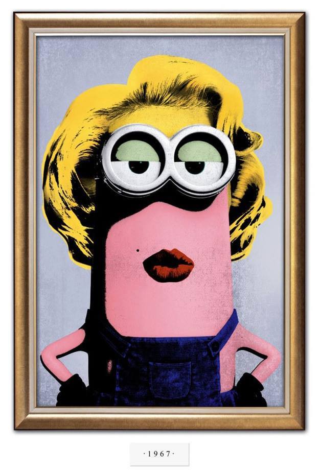 Minions como a Marylin Monroe de Andy Warhol