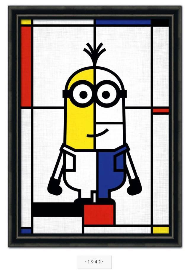Mondrian ia adorar a versão Minions de sua obra 