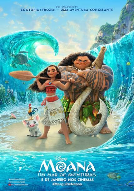 Pôster do filme 'Moana - Um Mar de Aventuras'