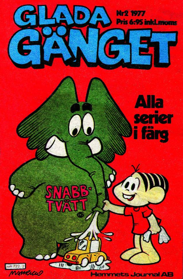 Confira um dos modelos de capa que estampa as revistas norueguesas da Turma da Mônica Confira um dos modelos de capa que estampa as revistas norueguesas da Turma da Mônica