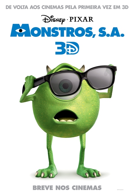 Monstros S.A.: animação vencedora do Oscar será relançada em 3D