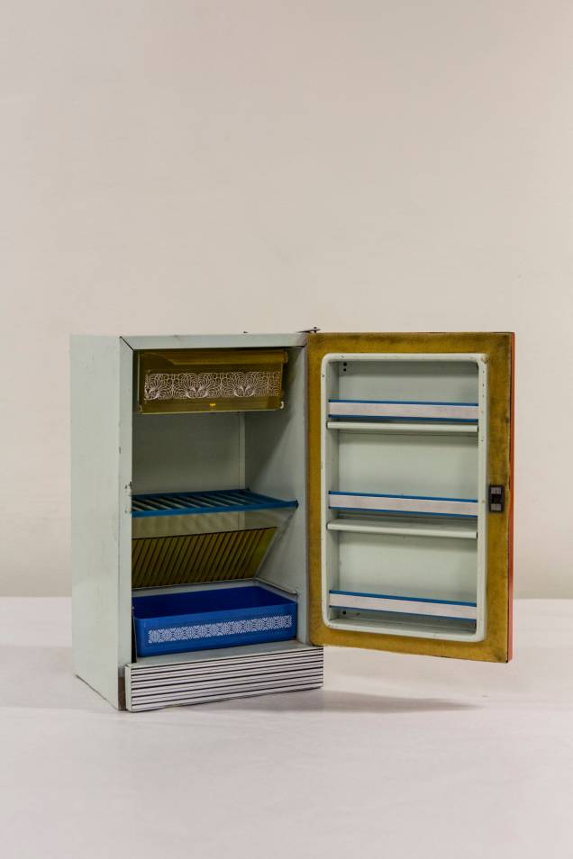Pequena geladeira, da colecionadora Ana Caldatto
