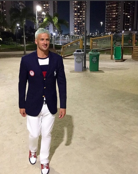 O medalhista Ryan Lochte disse ter sido assaltado no Rio de Janeiro; polícia nega Foto: Reprodução / Instagram 