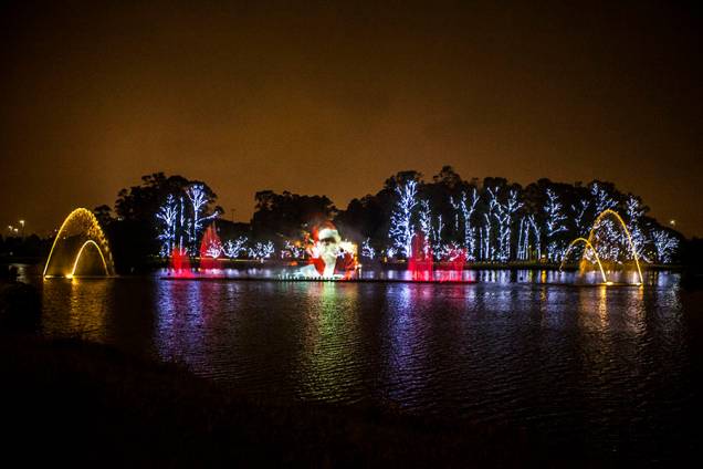 Este ano, cerca de 200 árvores foram decoradas com 1 milhão de lâmpadas de LED