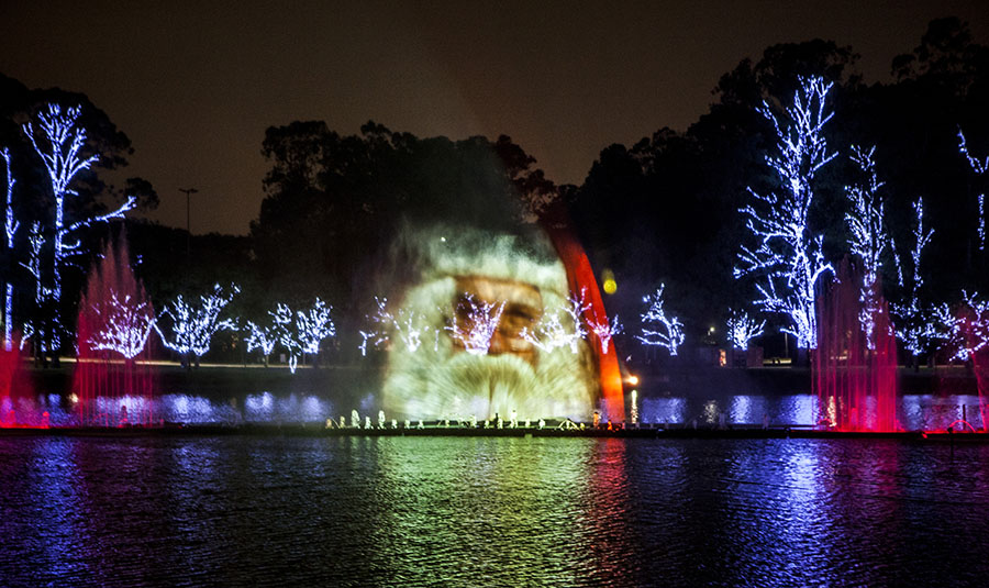 Natal Iluminado - Fonte do Parque do Ibirapuera