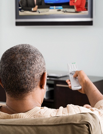 Man watching television