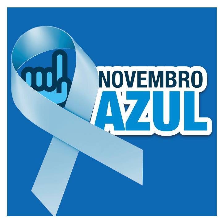Logomarca da campanha Novembro Azul, para conscientizar os homens sobre a importância do exame de toque (Foto: Reprodução Facebook)