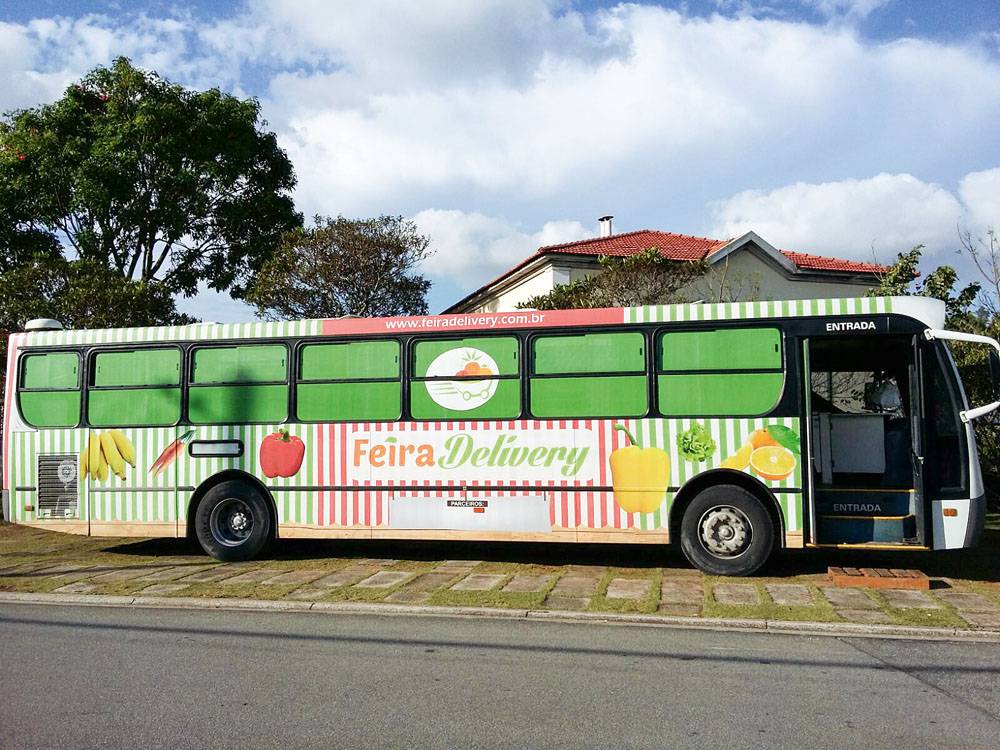 ônibus feira delivery condomínios