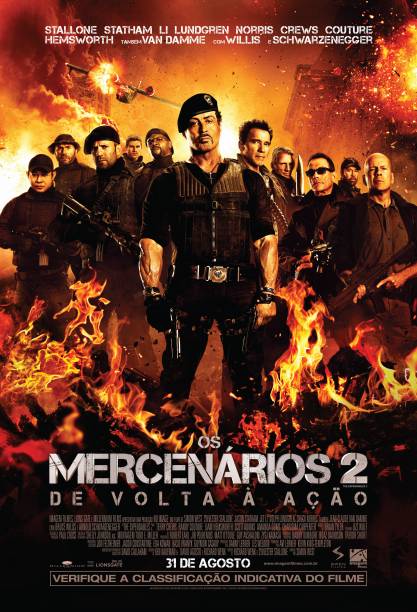 Arnold Schwarzenegger em Os Mercenários 2: fita dirigida por Simon West