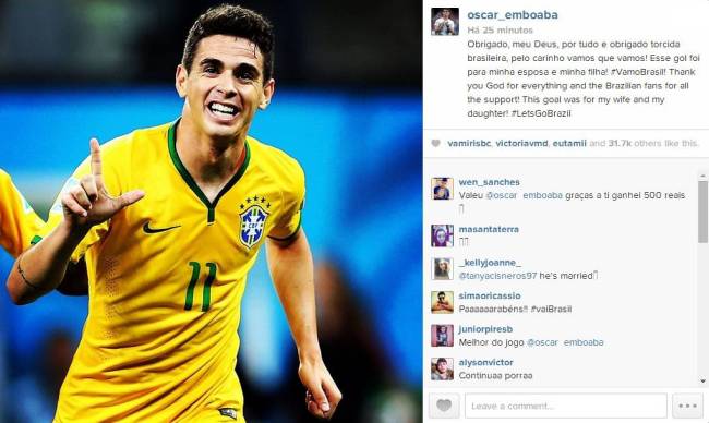 Copa do Mundo - Oscar - Instagram