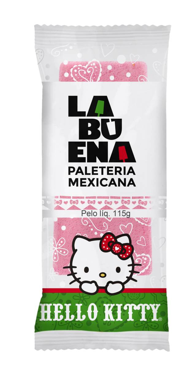 	Paleta da Hello Kitty tem sabor de morango com chocolate branco (R$ 8,00)