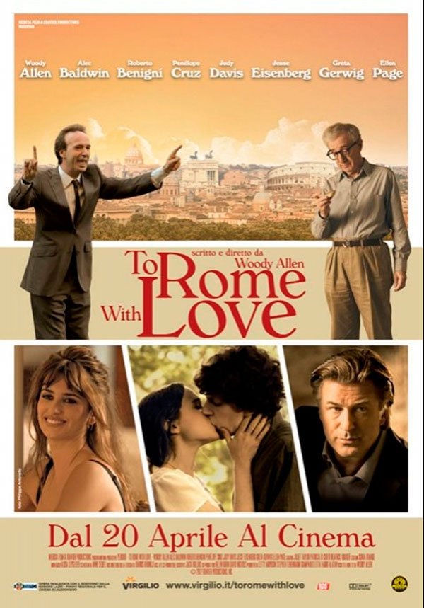 Pôster de Para Roma com Amor: Woody Allen dirige e atua nesta comédia