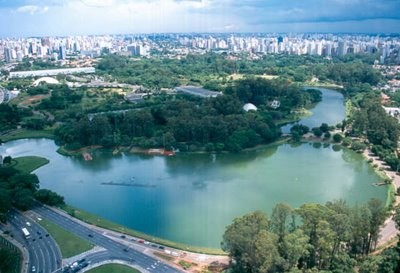 Área verde: Parque do Ibirapuera visto de cima