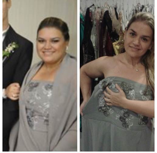 (Com o mesmo vestido, dois anos depois de perder 50kg)