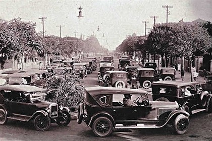 Em 1927: trânsito nos dois sentidos
