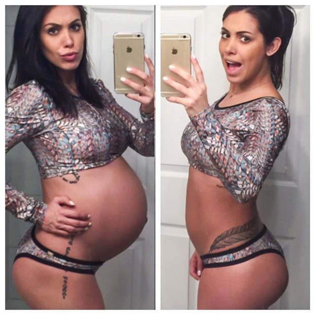 E a blogueira Bella Falconi apareceu cheia de (belas) curvas dias depois de ter alta da maternidade (Foto: Reprodução Instagram)