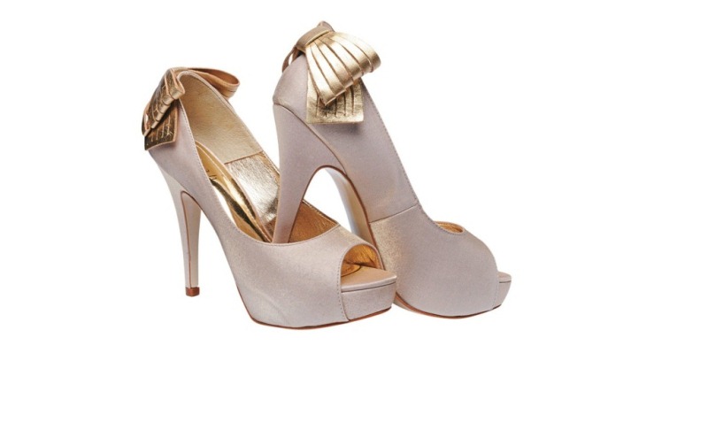 Peep toe de cetim Norah