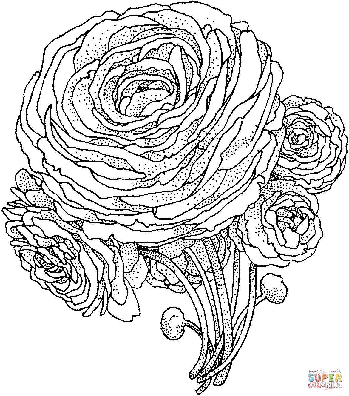 Flor colorir desenho