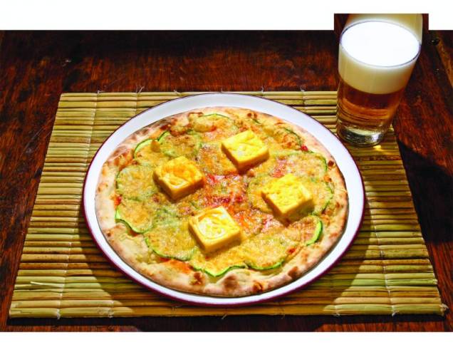 No cardápio do Pompeia Pizza-Bar: cobertura de abobrinha, parmesão e queijo Polenguinho