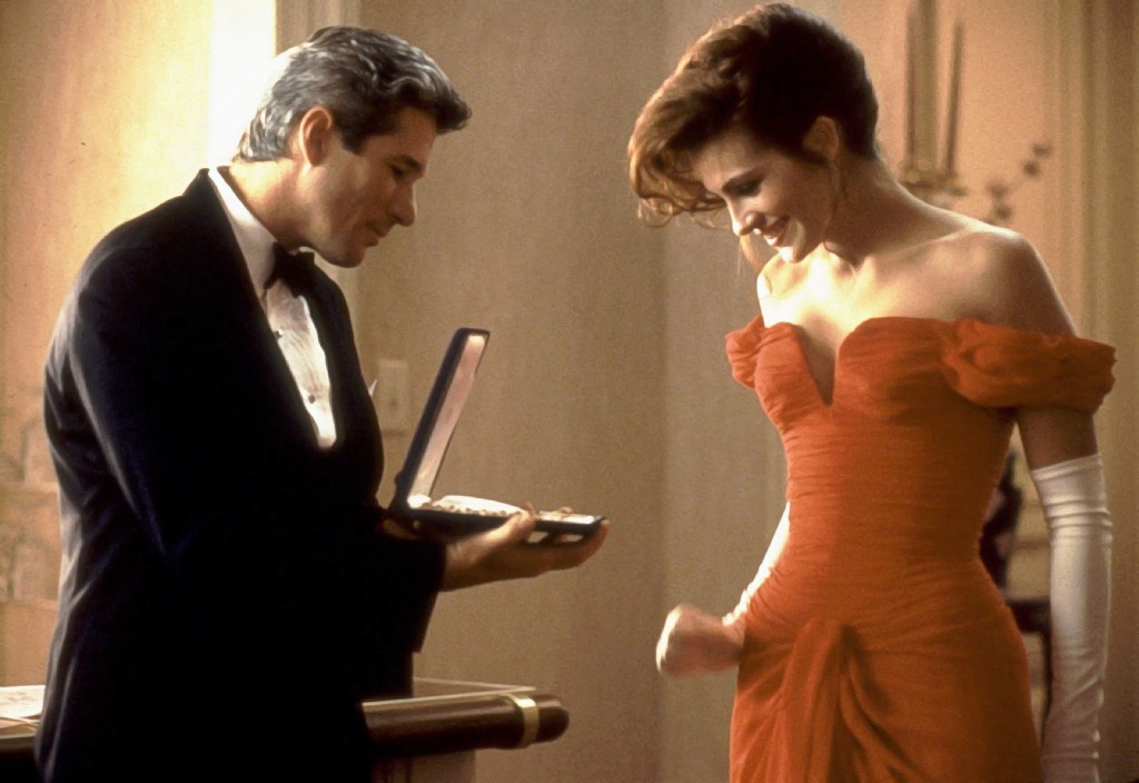 Richard Gere e Julia Roberts em cena de Uma Linde Mulher, de 1990