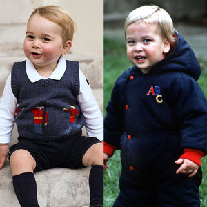 Filho e pai: George e William com dois anos (são idênticos!)