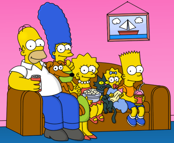 O quadro de barquinho da sala dos Simpsons