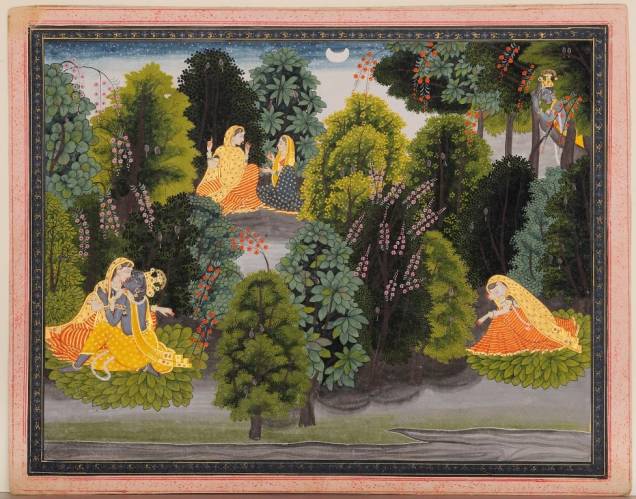 Exposição Índia: na pintura acima, representação de Radha lamentando a separação de Krishna