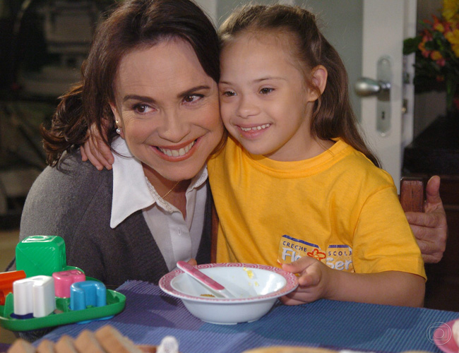 Regina Duarte com Joana na novela 'Páginas da Vida'