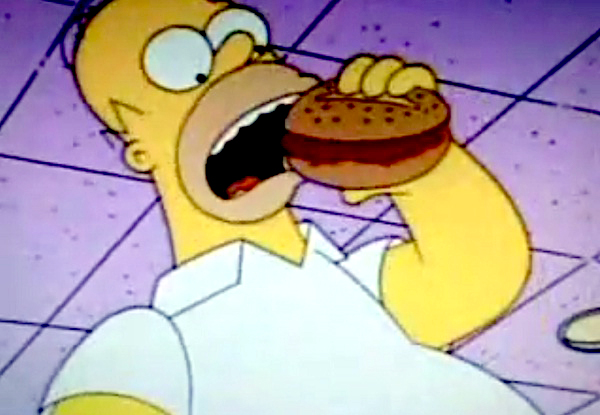 Homer Simpsom e o ribwich: (Foto: Reprodução)