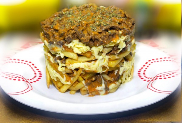 Torre de batata do Ricardog: tudo junto e misturado (Foto: Divulgação)