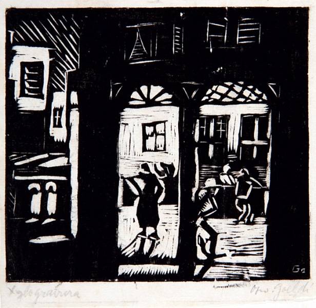 A xilogravura Luzes, de 1930