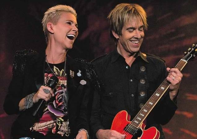 Os suecos Marie Fredriksson e Per Gessle, da dupla Roxette