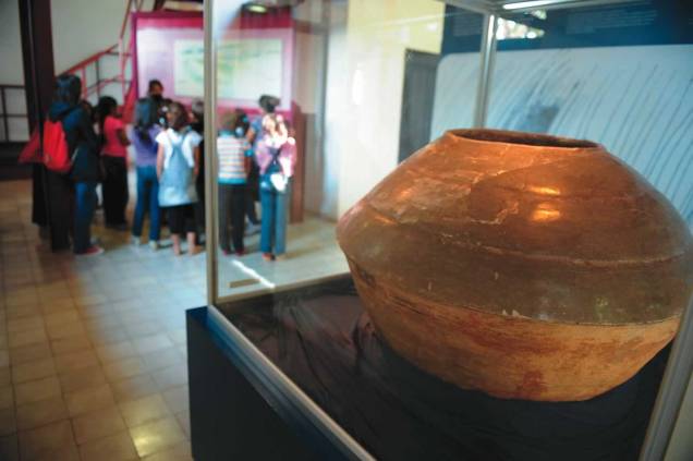 Urna funerária indígena encontrada no século XIX: uma das principais atrações