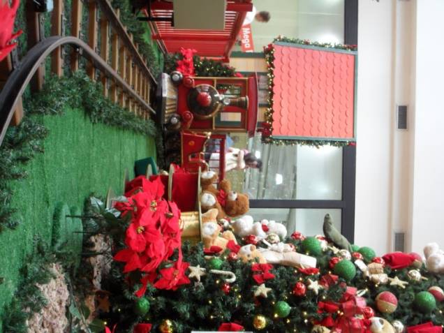 Decoração de Natal e Papai Noel - Shopping Center D