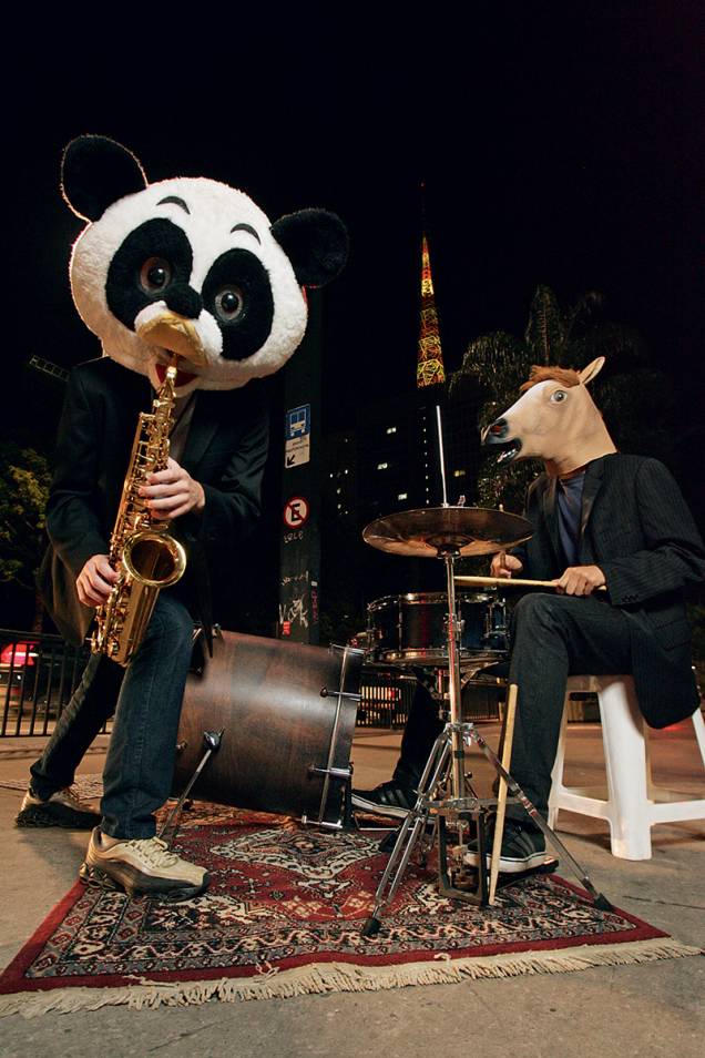 A dupla da Sax in the Beats: jam session animal na Avenida Paulista