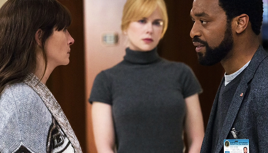 Cena de Olhos da Justiça, thriller policial com Julia Roberts, Nicole Kidman e Chiwetel Ejiofor