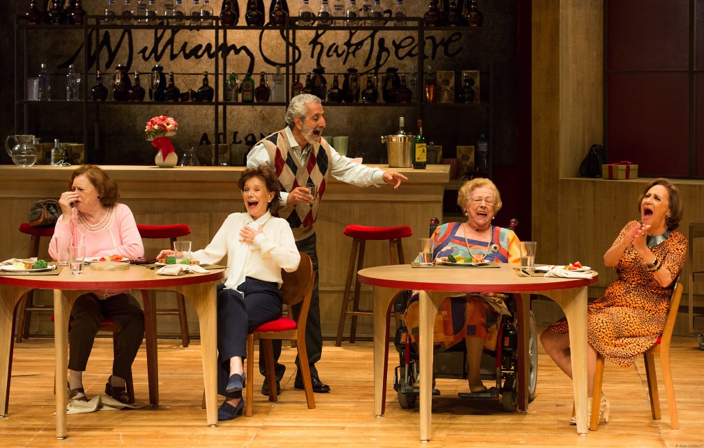 Veteranos no palco: Sonia Guedes, Miriam Mehler, Sylvio Zilber, Etty Fraser e Laura Cardoso (Foto: João Caldas)