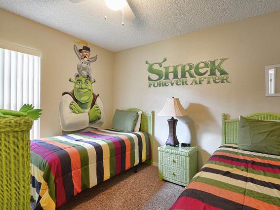 Também em uma propriedade em Orlando encontra-se o quarto do Shrek