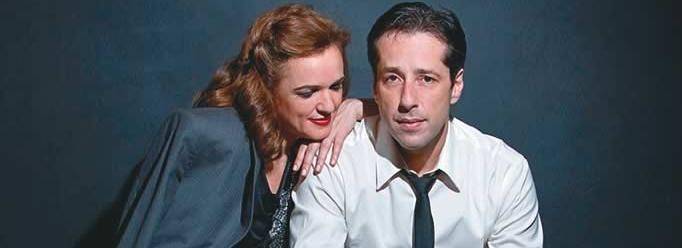 Sandra Corveloni e Otávio Martins no drama musical Side Man: o universo do jazz
