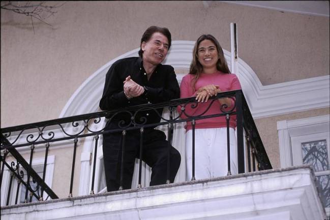 Silvio Santos e Patricia após sequestro 2001