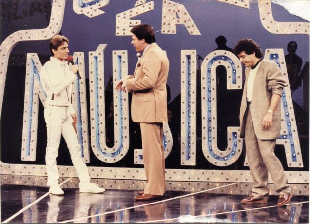 Marcelo de Nóbrega, Silvio e Gilliard no programa Qual é a Música?, em 1981